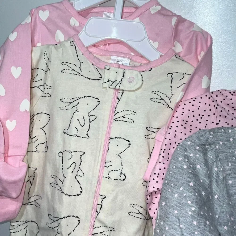 Gerber Baby‎ Girl's Multicolor One Piece Bodysuits Size 0-3 Months NWT Set of 4